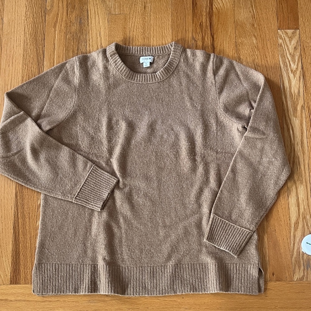 J. Crew Women's Beige Crewneck Sweater - Picture 1 of 6